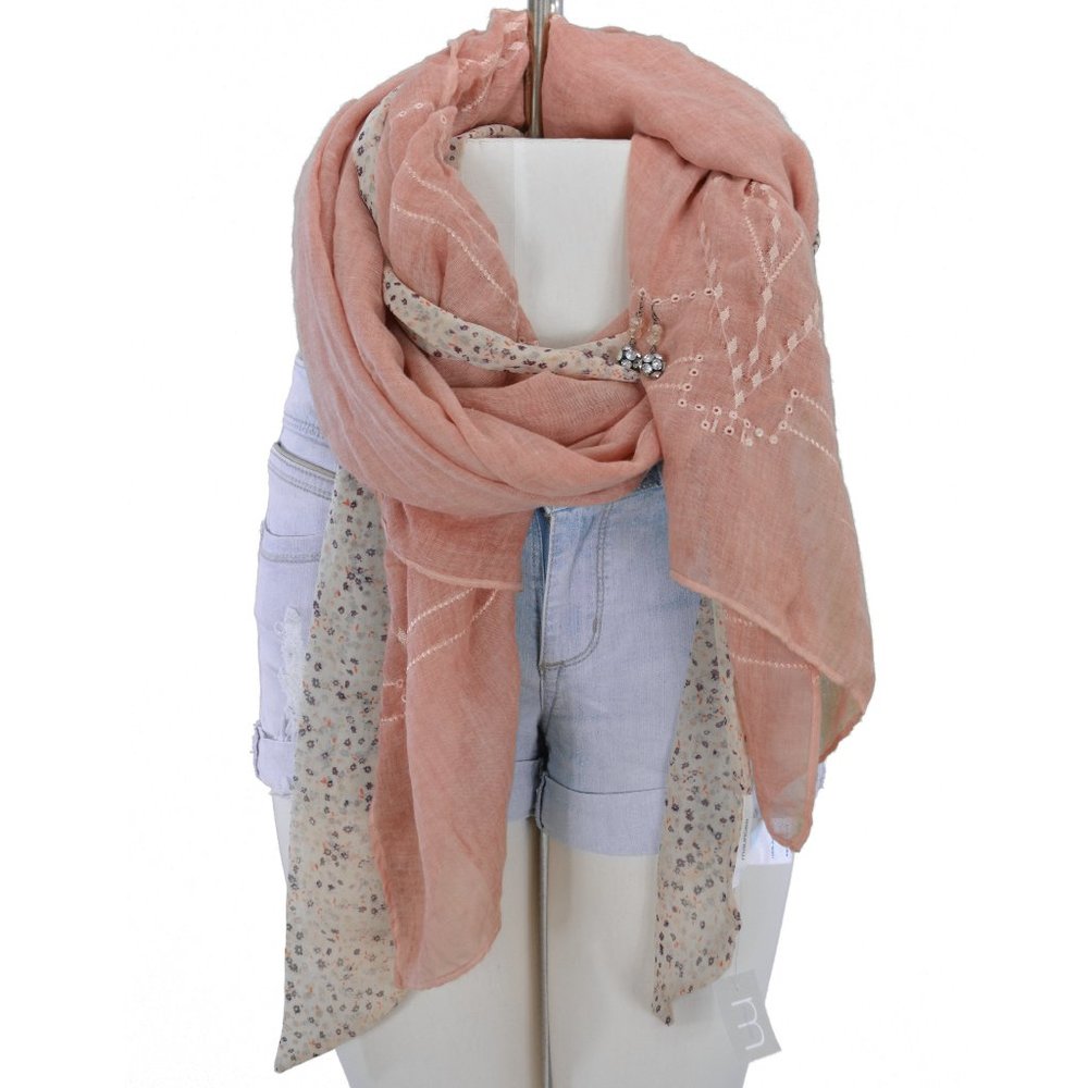 NWT Maurices Coral Scarves & Earrings